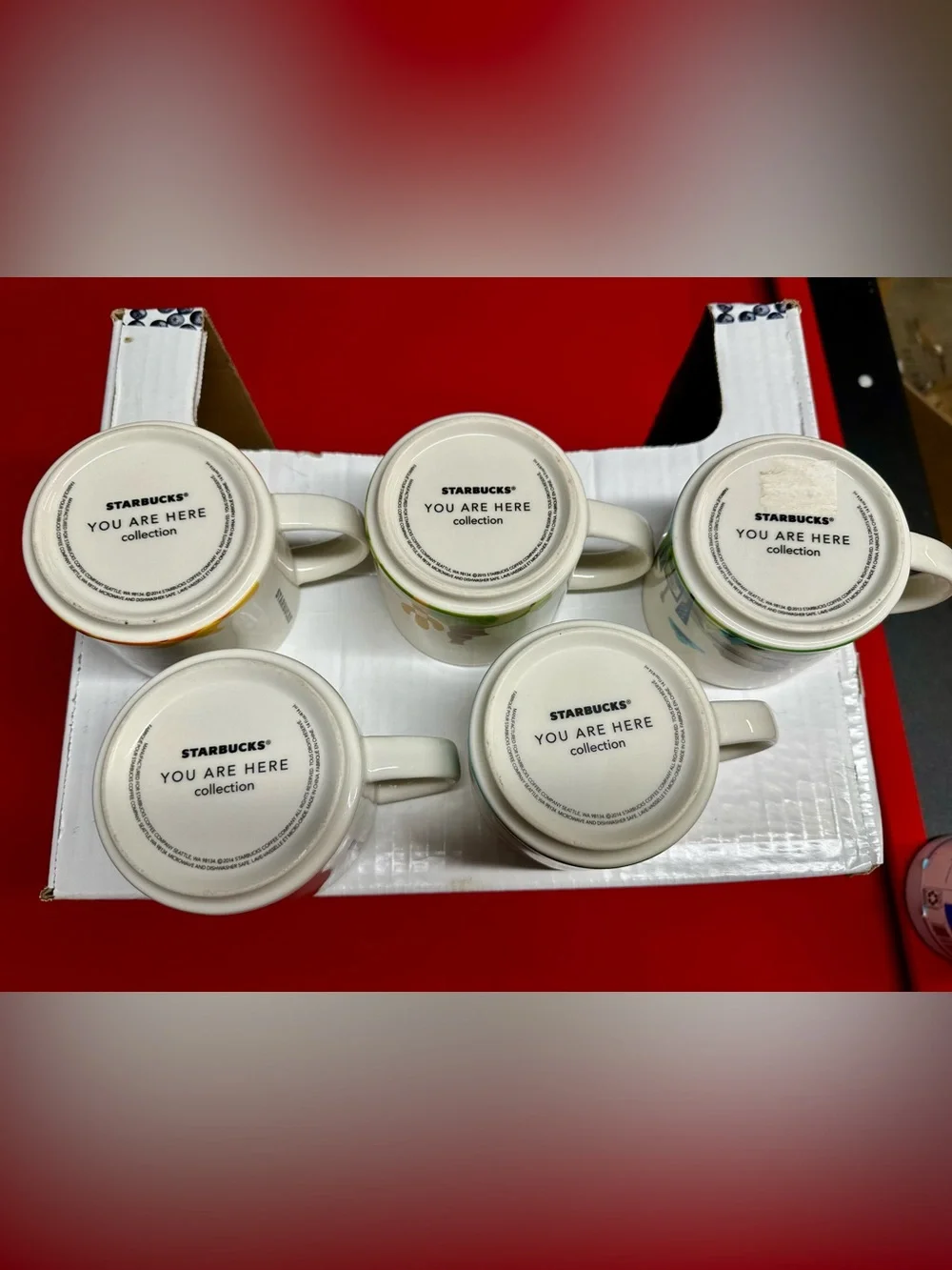 Starbucks You Are Here Collection Mugs Lot of 5